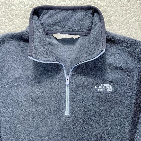 The North Face Fleece Pullover Women’s Small Blue Polartec 1/4 Zip Outdoor Warm - Picture 2 of 8